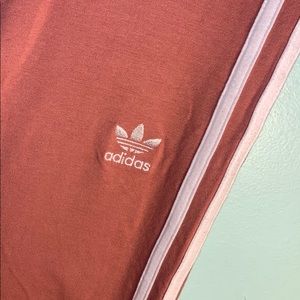 Adidas Pink/White 3-Stripes Tights